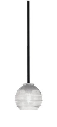 Toltec Lighting - 6201-MBGP-5110 - One Light Mini Pendant - Sandia - Matte Black & Graphite