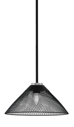 Toltec Lighting - 6201-MBGP-808-MB - One Light Mini Pendant - Sandia - Matte Black & Graphite