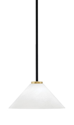 Toltec Lighting - 6201-MBNAB-2121 - One Light Mini Pendant - Sandia - Matte Black & New Age Brass