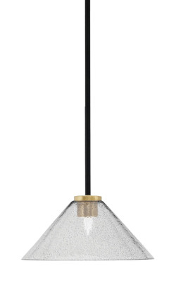 Toltec Lighting - 6201-MBNAB-2122 - One Light Mini Pendant - Sandia - Matte Black & New Age Brass