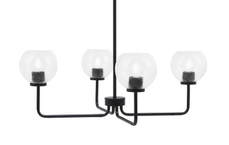 Toltec Lighting - 6204-MB-4100 - Four Light Chandelier - Sandia - Matte Black