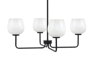 Toltec Lighting - 6204-MB-4811 - Four Light Chandelier - Sandia - Matte Black