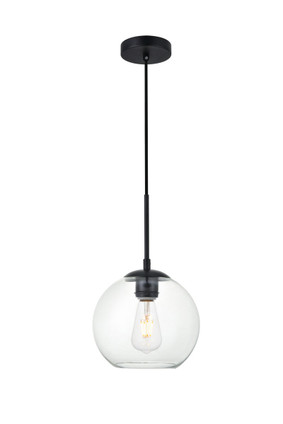 Elegant Lighting - LD2206BK - One Light Pendant - BAXTER - Black and Clear