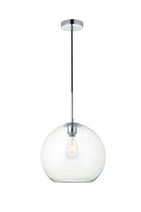 Elegant Lighting - LD2224C - One Light Pendant - BAXTER - Chrome and Clear