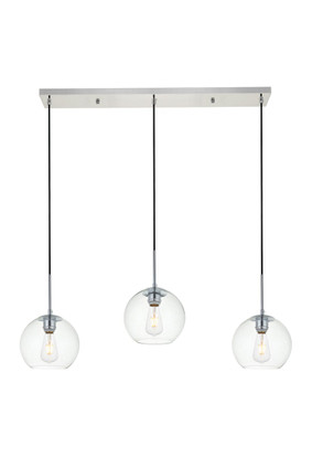 Elegant Lighting - LD2236C - Three Light Pendant - BAXTER - Chrome and Clear