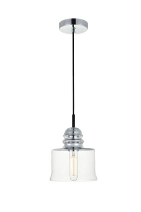 Elegant Lighting - LD2253C - One Light Pendant - KENNA - Chrome and Clear