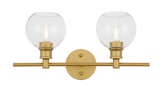 Elegant Lighting - LD2314BR - Two Light Wall Sconce - Collier - Brass