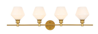 Elegant Lighting - LD2321BR - Four Light Wall Sconce - Gene - Brass and Frosted white glass