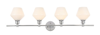 Elegant Lighting - LD2321C - Four Light Wall Sconce - Gene - Chrome and Frosted white glass