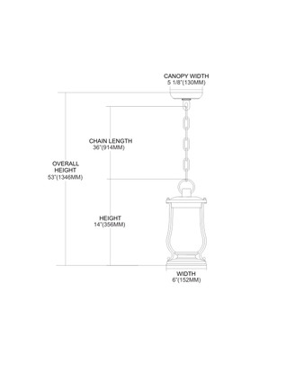 Farmstead One Light Outdoor Pendant (43017/1)