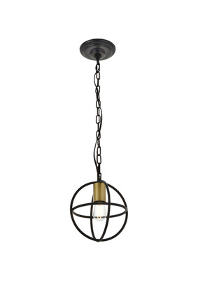 Elegant Lighting - LD4067D8BRD - One Light Pendant - Octavia - Brass And Dark Brown