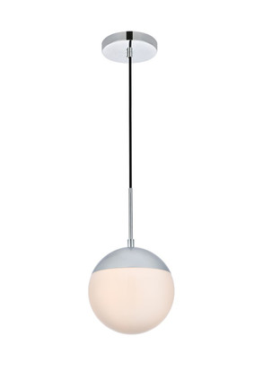 Elegant Lighting - LD6028C - One Light Pendant - Eclipse - Chrome and frosted white