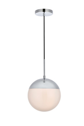 Elegant Lighting - LD6034C - One Light Pendant - Eclipse - Chrome and frosted white