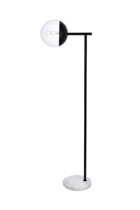 Elegant Lighting - LD6099BK - One Light Floor Lamp - Eclipse - Black And Clear