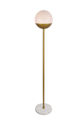 Elegant Lighting - LD6150BR - One Light Floor Lamp - Eclipse - Brass and frosted white