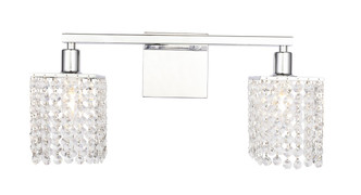 Elegant Lighting - LD7009C - Two Light Wall Sconce - Phineas - Chrome and Clear Crystals