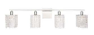 Elegant Lighting - LD7013C - Four Light Wall Sconce - Phineas - Chrome and Clear Crystals