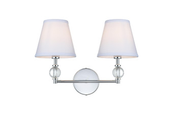 Elegant Lighting - LD7022W15C - Two Light Wall Sconce - Bethany - Chrome and White