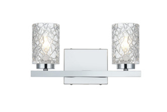 Elegant Lighting - LD7026W14C - Two Light Wall Sconce - Cassie - Chrome and Clear