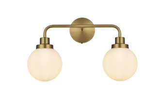 Elegant Lighting - LD7032W19SG - Two Light Wall Sconce - Hanson - Satin Gold and Opal White