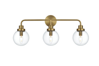 Elegant Lighting - LD7035W28SG - Three Light Wall Sconce - Hanson - Satin Gold and Clear