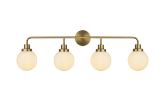Elegant Lighting - LD7036W38SG - Four Light Wall Sconce - Hanson - Satin Gold and Opal White