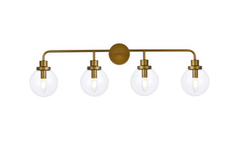 Elegant Lighting - LD7037W38BR - Four Light Bath - Hanson - Brass and Clear Shade