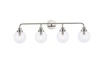 Elegant Lighting - LD7037W38PN - Four Light Bath - Hanson - polished nickel and Clear Shade