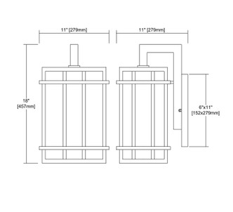 Glass Tower One Light Wall Sconce (45316/1)