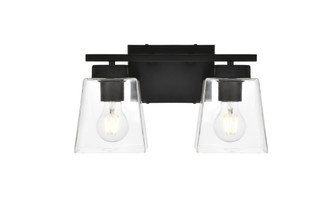 Elegant Lighting - LD7312W14BLK - Two Light Bath Sconce - Merrick - Black