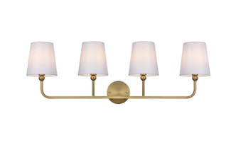 Elegant Lighting - LD7322W36SG - Four Light Wall Sconce - Senna - Satin Gold and White