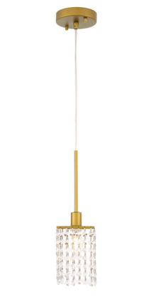 Elegant Lighting - LD7500BR - One Light Pendant - Taylor - Brass