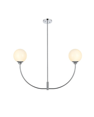 Elegant Lighting - LD816D36C - Two Light Chandelier - Nyomi - Chrome
