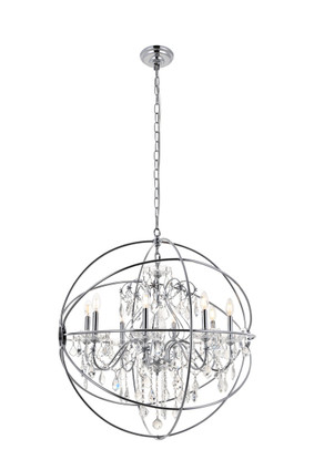 Elegant Lighting - LD8801D32C - Eight Light Pendant - Cordelia - Chrome