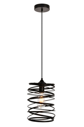 Elegant Lighting - LDPD2086 - One Light Pendant - Hopper - Black