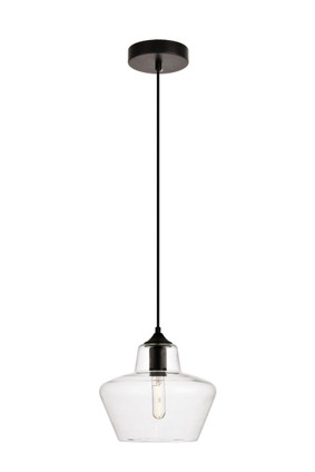 Elegant Lighting - LDPD2118 - One Light Pendant - Placido - Black and Clear