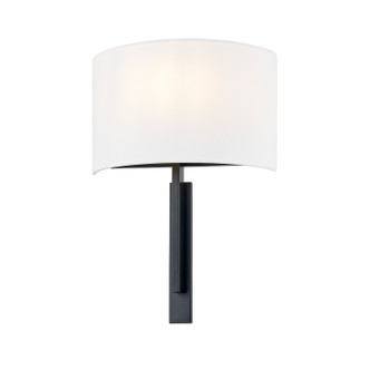 Textile One Light Wall Sconce (FAB-4332-WHTE-MBLK)