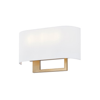 Textile Three Light Wall Sconce (FAB-4334-WHTE-BRSS)