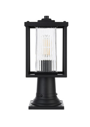 Elegant Lighting - OD302P15BK - One Light Outdoor Post Mount - Dover - Black