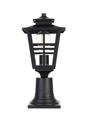 Elegant Lighting - OD303P16BK - One Light Outdoor Post Mount - Macon - Black