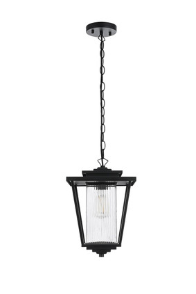 Elegant Lighting - OD305H15BK - One Light Outdoor Pendant - York - Black