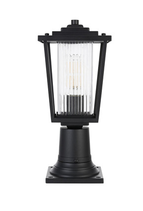 Elegant Lighting - OD305P16BK - One Light Outdoor Post Mount - York - Black