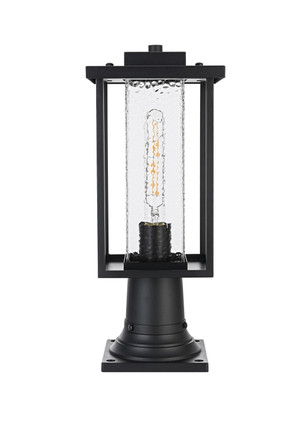 Elegant Lighting - OD307P17BK - One Light Outdoor Post Mount - Philip - Black
