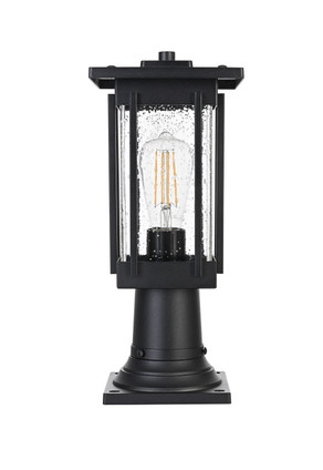 Elegant Lighting - OD322P16BK - One Light Outdoor Post Mount - Melvale - Black