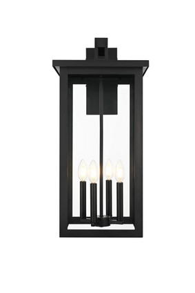 Elegant Lighting - OD324W26BK - Four Light Outdoor Wall Sconce - Venango - Black