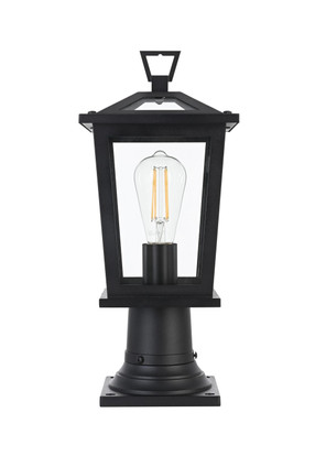Elegant Lighting - OD332P17BK - One Light Outdoor Post Mount - Cayman - Black