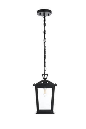 Elegant Lighting - OD333H12BK - One Light Outdoor Pendant - Berks - Black