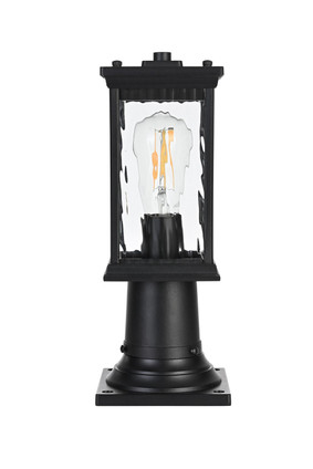 Elegant Lighting - OD336P14BK - One Light Outdoor Post Mount - Mascher - Black