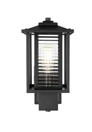 Elegant Lighting - OD344W14BK - One Light Outdoor Wall Sconce - Bouvier - Black