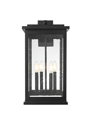 Elegant Lighting - OD350W22BK - Four Light Outdoor Wall Sconce - Ringgold - Black